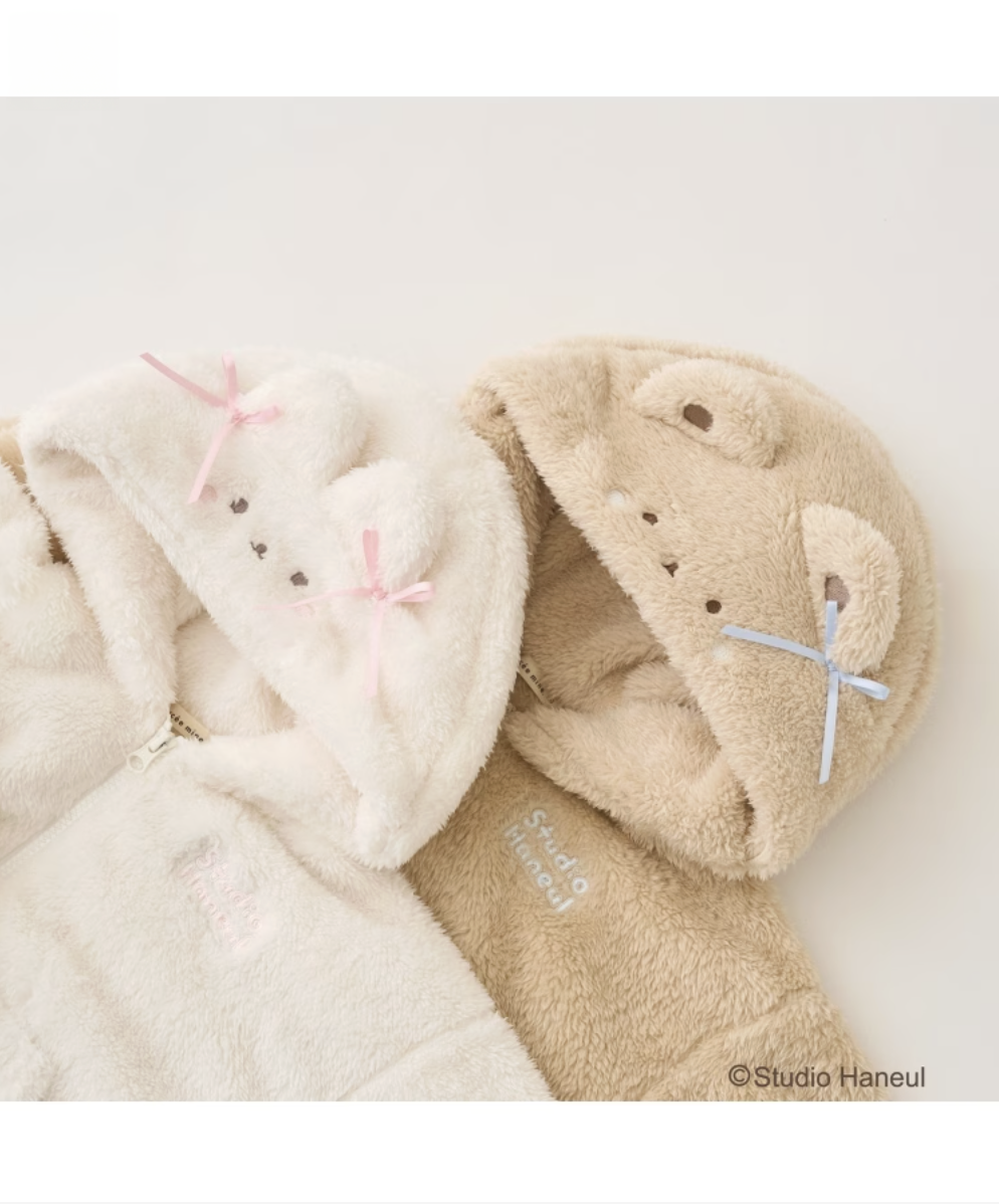 🧸 【Lycee mine】 【Studio HANEUL】Pam & Tart 超柔軟絨毛連帽外套 🧸