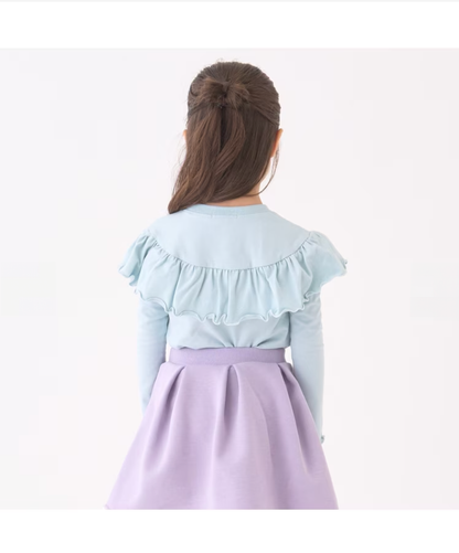 【Lycee mine】圓領荷葉珍珠裝飾上衣 👚💎