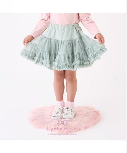 🎀【Lycee mine】 澎澎多層芭蕾紗裙（附內搭安全褲 / 可調鬆緊帶）