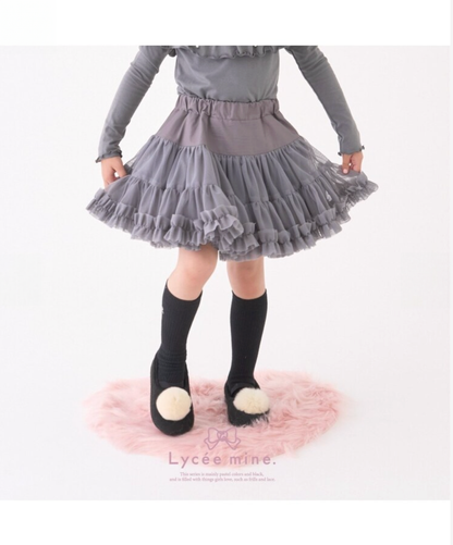🎀【Lycee mine】 澎澎多層芭蕾紗裙（附內搭安全褲 / 可調鬆緊帶）