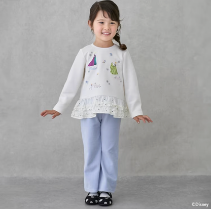 【petit main】【Frozen 冰雪奇緣】❄️ 荷葉下擺長袖T恤 👧