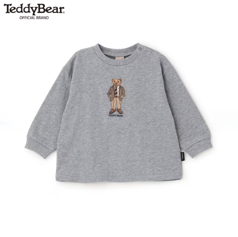 🧸【Teddy Bear】刺繡圖案 長袖T恤