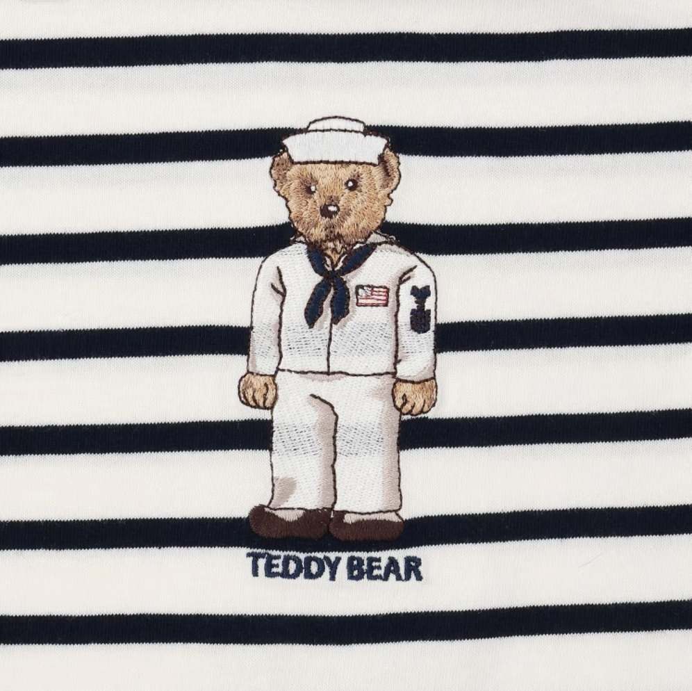 🧸【Teddy Bear】刺繡圖案 長袖T恤