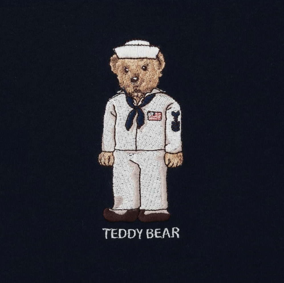 🧸【Teddy Bear】刺繡圖案 長袖T恤