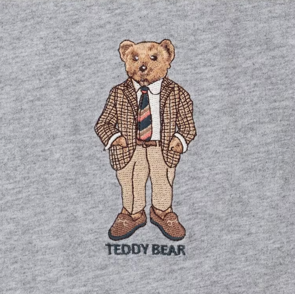 🧸【Teddy Bear】刺繡圖案 長袖T恤
