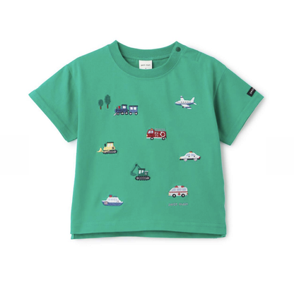 【petit main】Cool Touch 涼感 工作車刺繡T恤 🧊🚚
