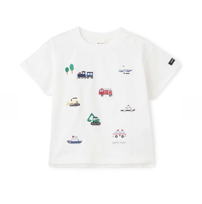 【petit main】Cool Touch 涼感 工作車刺繡T恤 🧊🚚
