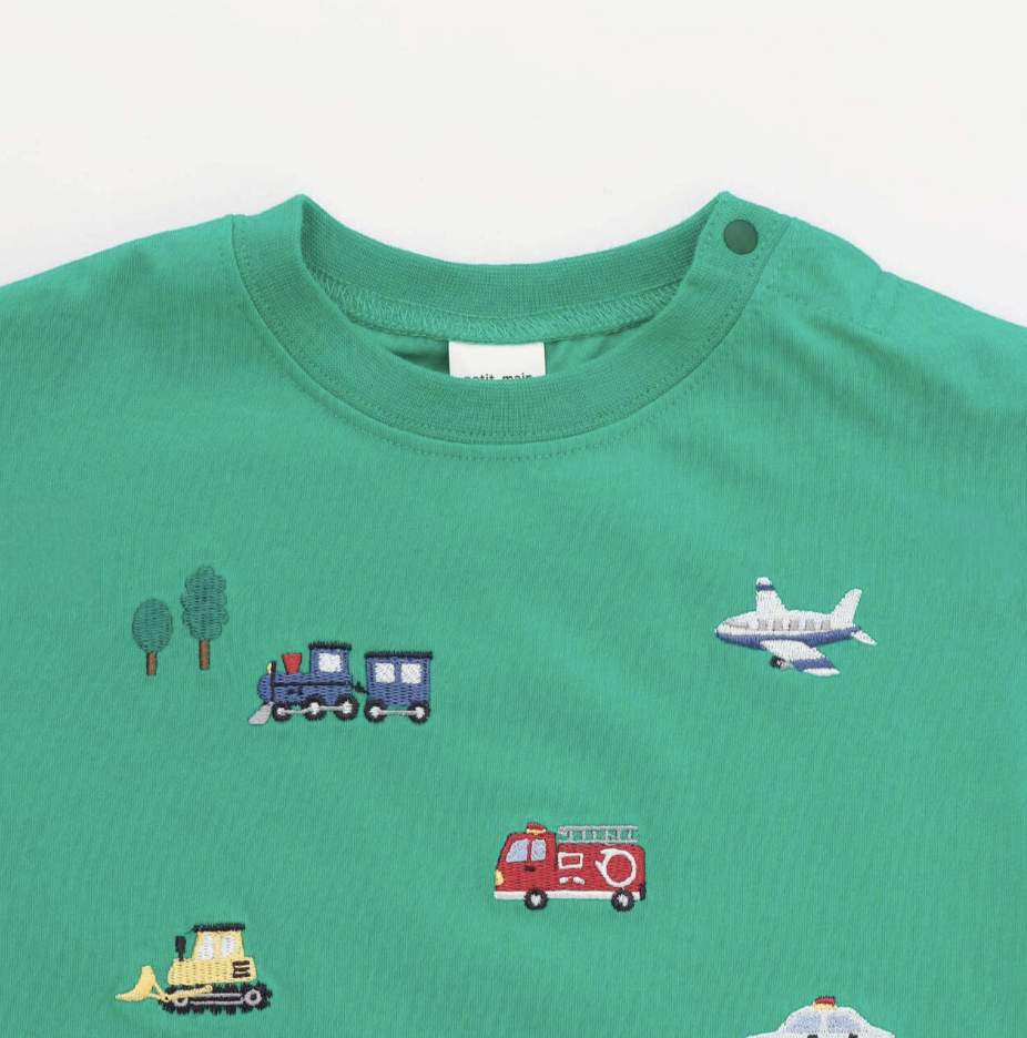 【petit main】Cool Touch 涼感 工作車刺繡T恤 🧊🚚