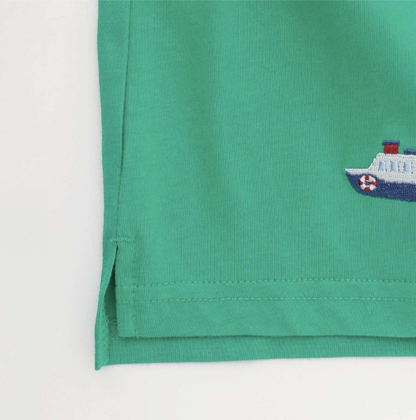 【petit main】Cool Touch 涼感 工作車刺繡T恤 🧊🚚