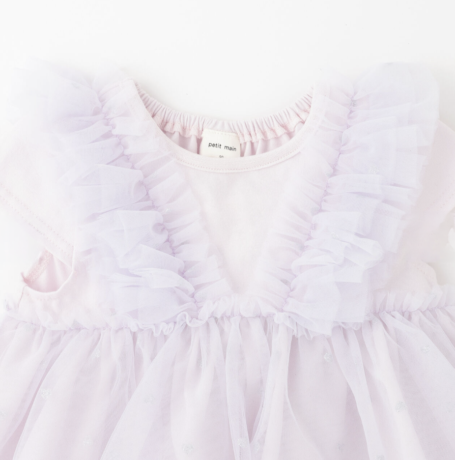 【petit main】薄紗拼接荷葉邊娃娃衫 👗✨