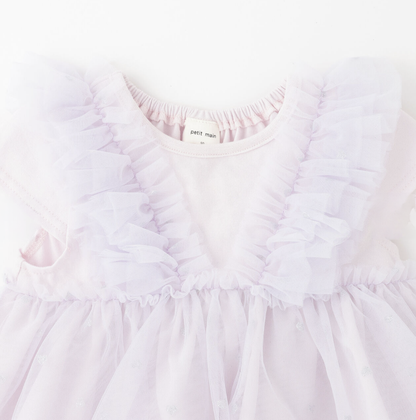 【petit main】薄紗拼接荷葉邊娃娃衫 👗✨