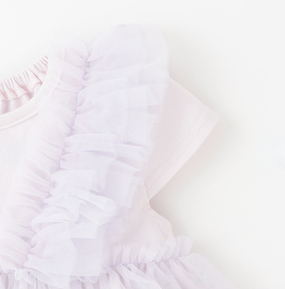 【petit main】薄紗拼接荷葉邊娃娃衫 👗✨