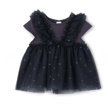 【petit main】薄紗拼接荷葉邊娃娃衫 👗✨