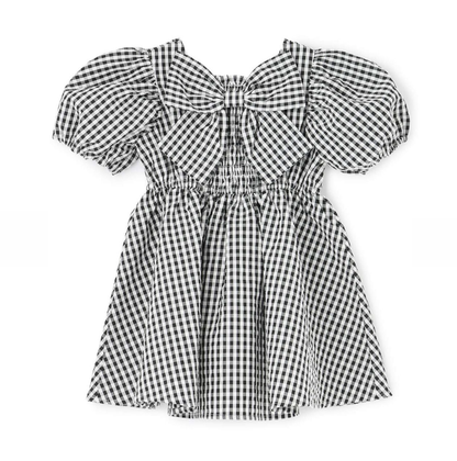 【petit main】泡泡袖荷葉襬連身洋裝 👗✨