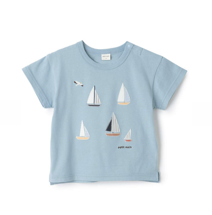 【petit main】遊艇／汽車 短袖T恤 ⛵🚗🧵