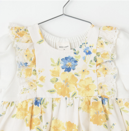 【petit main】肩部荷葉邊洋裝連身衣 🎀👶👗