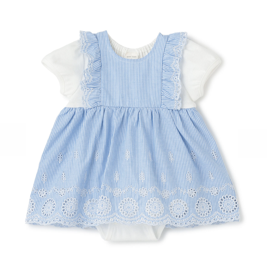 【petit main】肩部荷葉邊洋裝連身衣 🎀👶👗