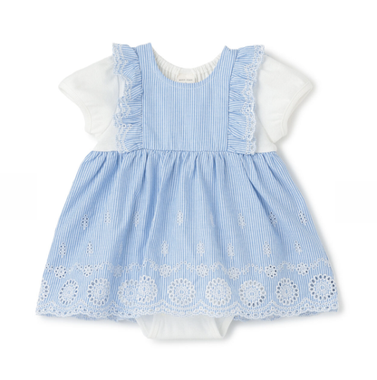 【petit main】肩部荷葉邊洋裝連身衣 🎀👶👗