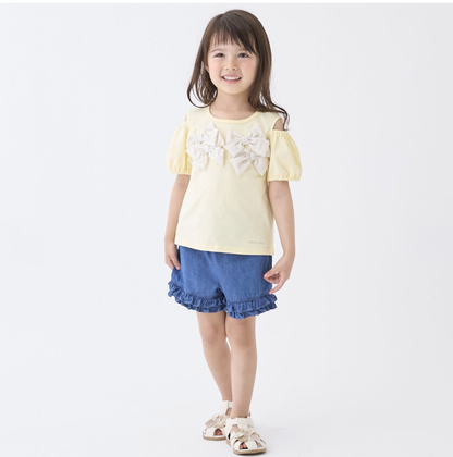 【petit main】蝴蝶結露肩T恤 🎀👕