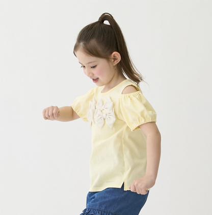 【petit main】蝴蝶結露肩T恤 🎀👕