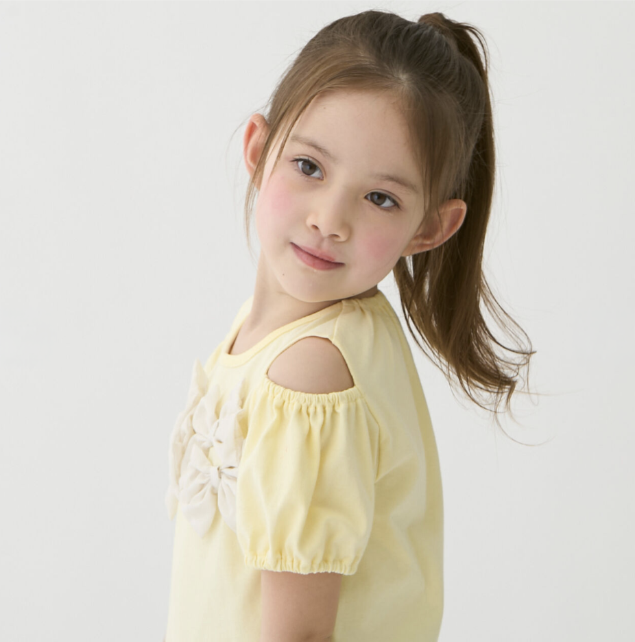 【petit main】蝴蝶結露肩T恤 🎀👕
