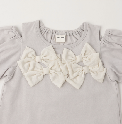 【petit main】蝴蝶結露肩T恤 🎀👕