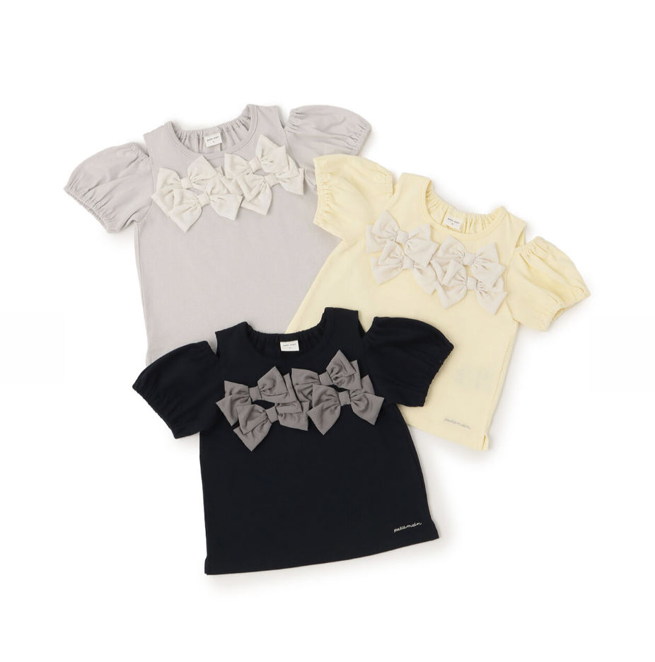 【petit main】蝴蝶結露肩T恤 🎀👕