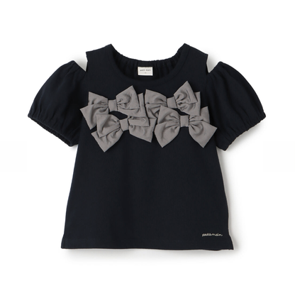 【petit main】蝴蝶結露肩T恤 🎀👕