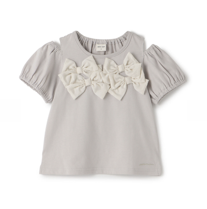 【petit main】蝴蝶結露肩T恤 🎀👕