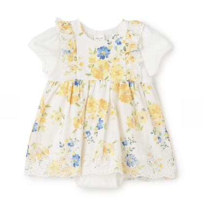 【petit main】肩部荷葉邊洋裝連身衣 🎀👶👗