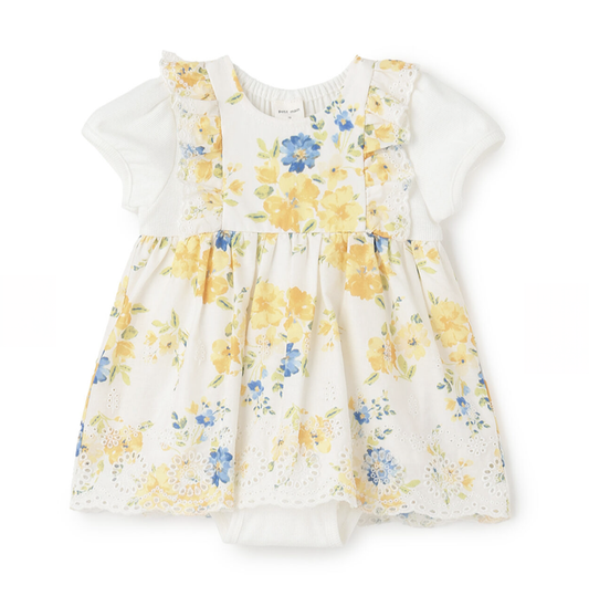 【petit main】肩部荷葉邊洋裝連身衣 🎀👶👗