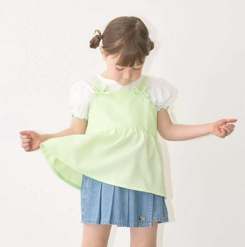 【Lycee mine】女童荷葉下擺馬甲上衣 👧👚✨