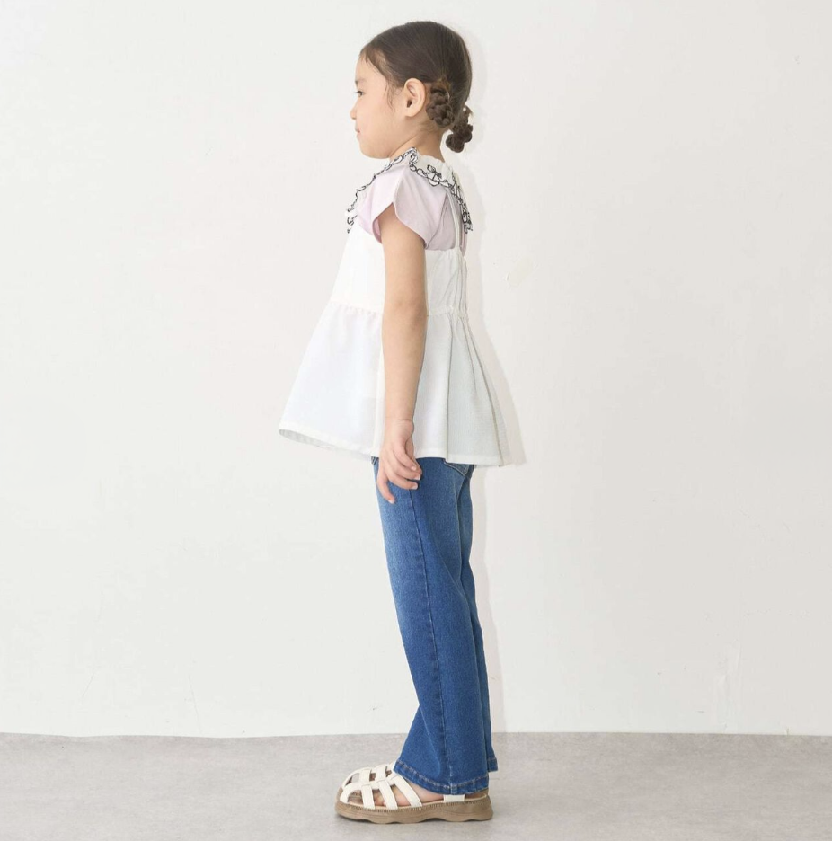 【Lycee mine】女童荷葉下擺馬甲上衣 👧👚✨