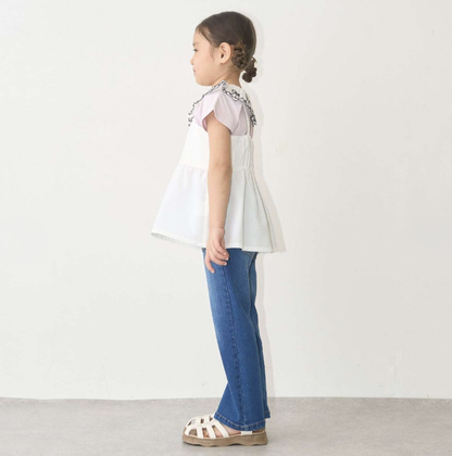 【Lycee mine】女童荷葉下擺馬甲上衣 👧👚✨