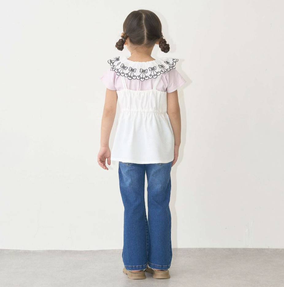 【Lycee mine】女童荷葉下擺馬甲上衣 👧👚✨