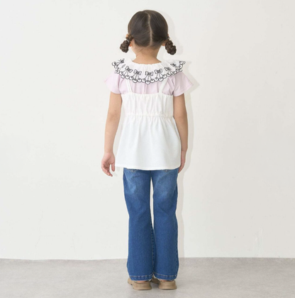 【Lycee mine】女童荷葉下擺馬甲上衣 👧👚✨