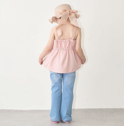 【Lycee mine】女童荷葉下擺馬甲上衣 👧👚✨
