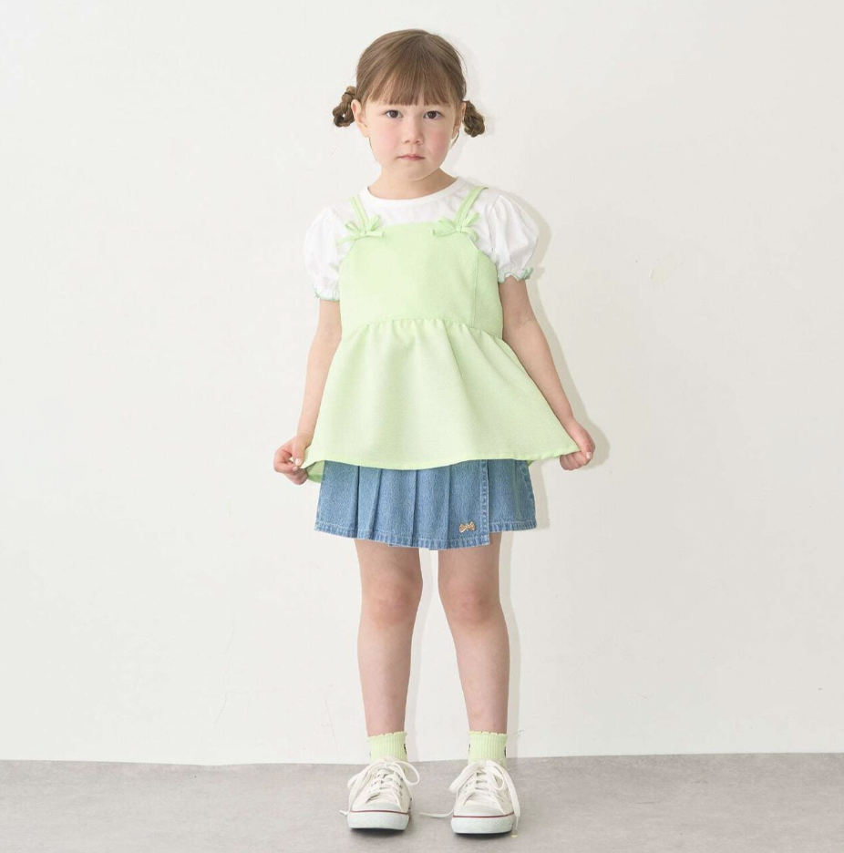 【Lycee mine】女童荷葉下擺馬甲上衣 👧👚✨