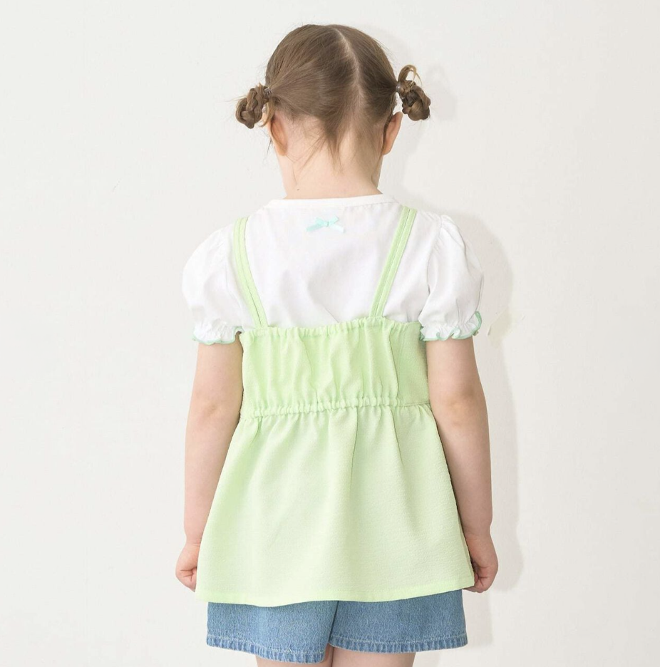 【Lycee mine】女童荷葉下擺馬甲上衣 👧👚✨