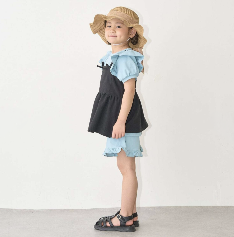 【Lycee mine】女童荷葉下擺馬甲上衣 👧👚✨