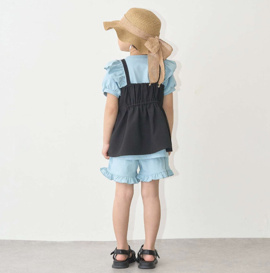 【Lycee mine】女童荷葉下擺馬甲上衣 👧👚✨