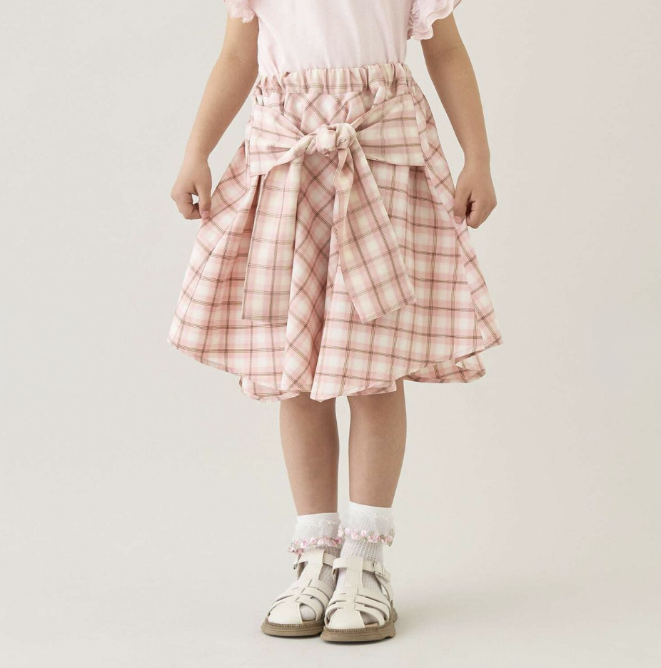 【Lycee mine】抽皺格紋襯衫風褲裙（內附安全褲） 👗🩳