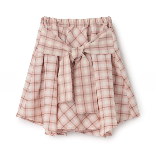 【Lycee mine】抽皺格紋襯衫風褲裙（內附安全褲） 👗🩳
