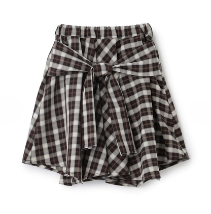 【Lycee mine】抽皺格紋襯衫風褲裙（內附安全褲） 👗🩳