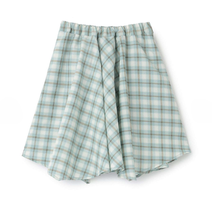 【Lycee mine】抽皺格紋襯衫風褲裙（內附安全褲） 👗🩳