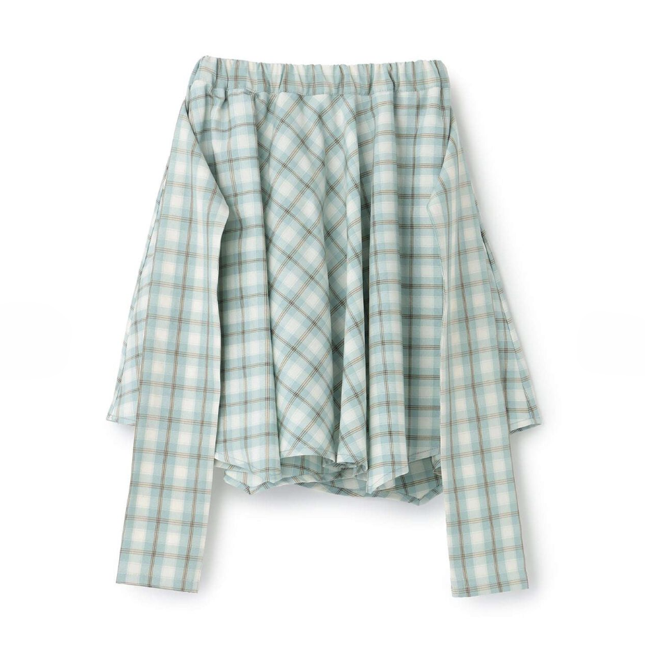【Lycee mine】抽皺格紋襯衫風褲裙（內附安全褲） 👗🩳