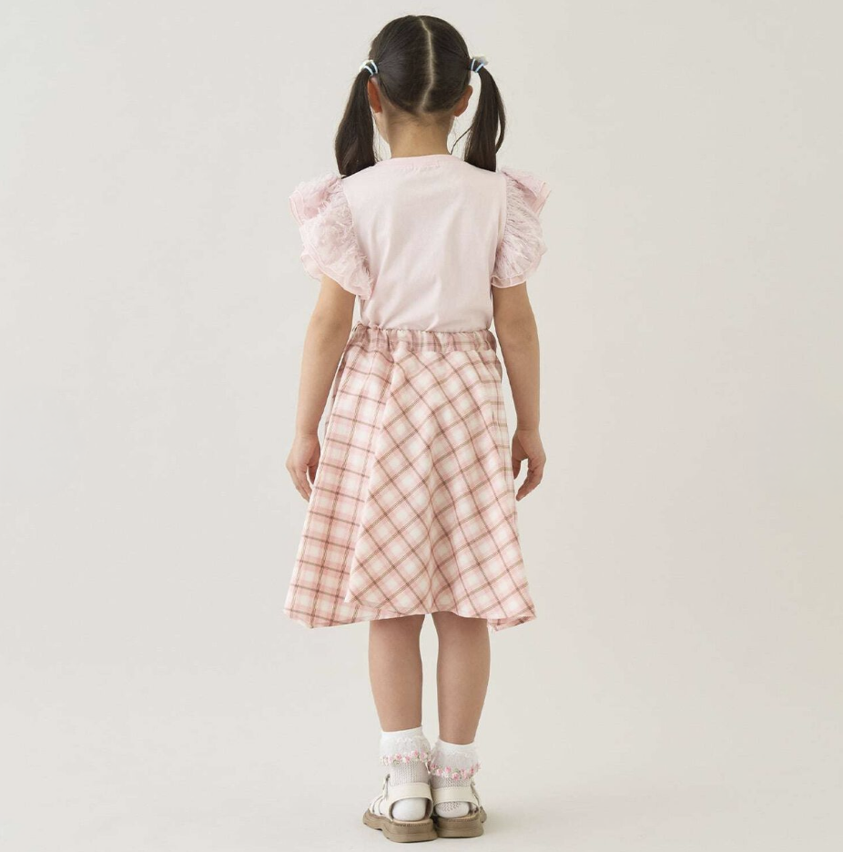 【Lycee mine】抽皺格紋襯衫風褲裙（內附安全褲） 👗🩳