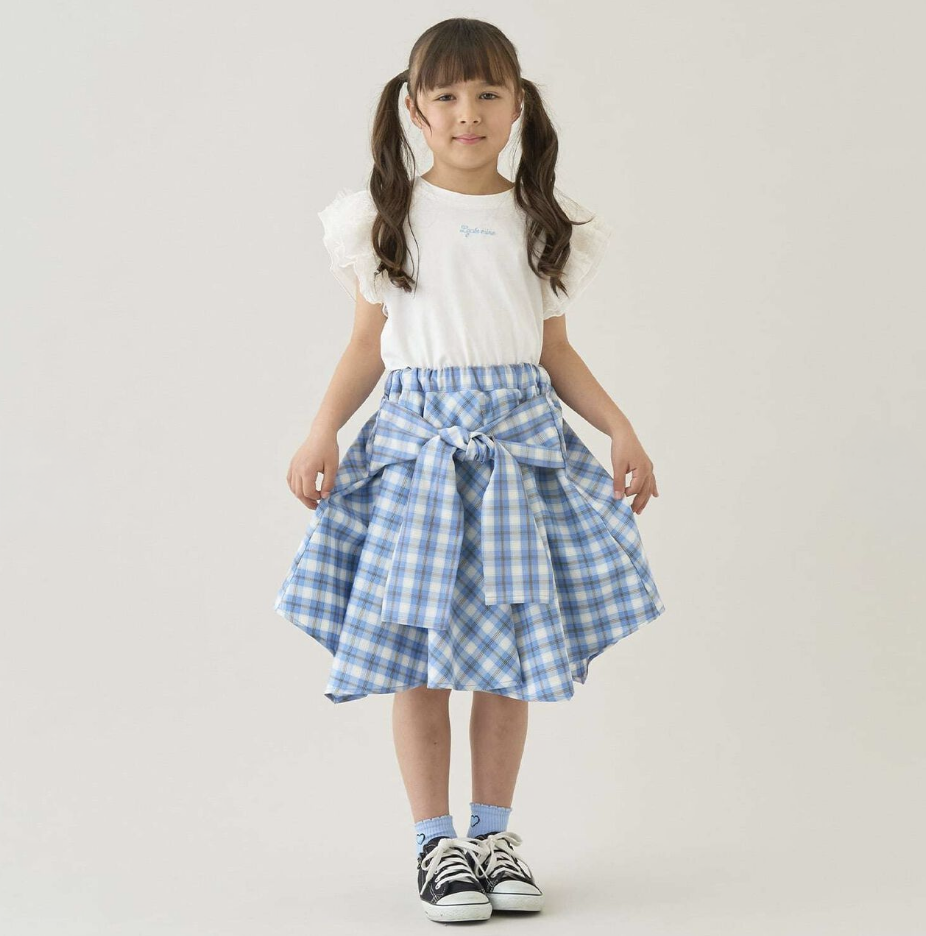 【Lycee mine】抽皺格紋襯衫風褲裙（內附安全褲） 👗🩳