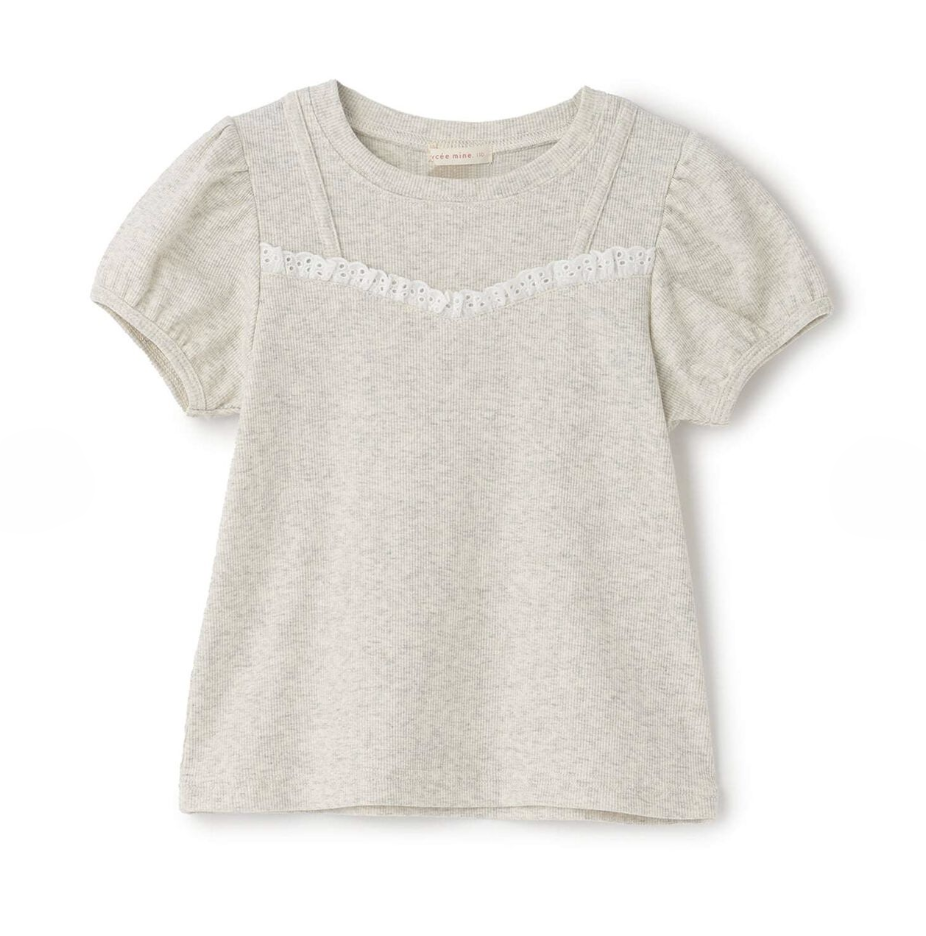 【Lycee mine】細肩帶假兩件蕾絲上衣 🎀👚