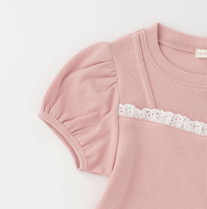 【Lycee mine】細肩帶假兩件蕾絲上衣 🎀👚